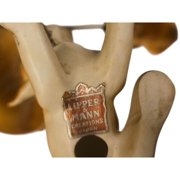 Boxer Dog With Puppies Ceramic Figurine Lipper and Mann Creations Japan Vintage - Picture 3 of 14